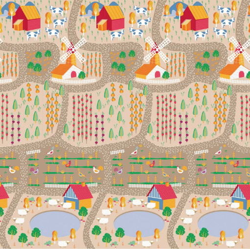 Folding Play M120 x 180 Farm-C